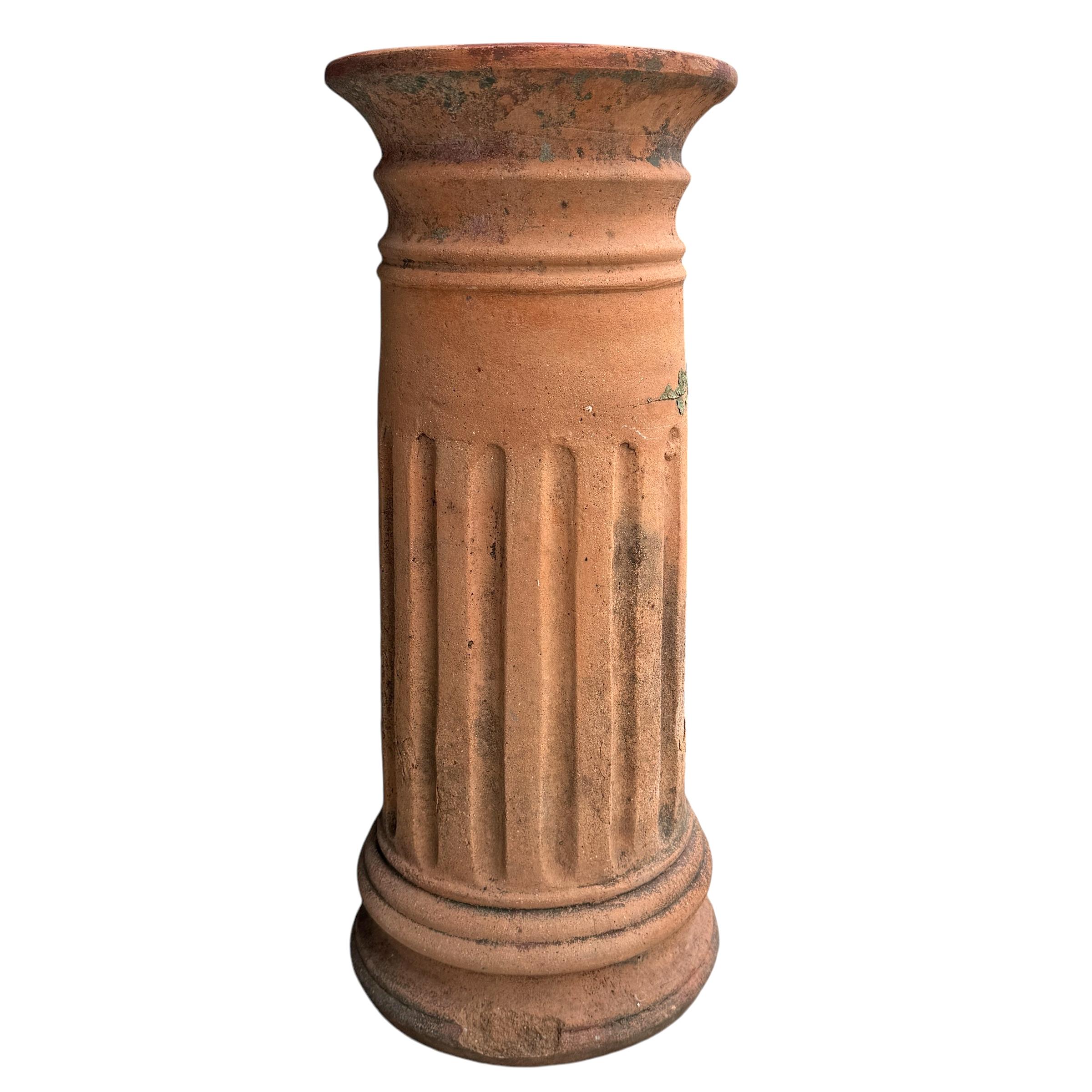 Hand-Crafted 19th Century English Terracotta Chimney Pot