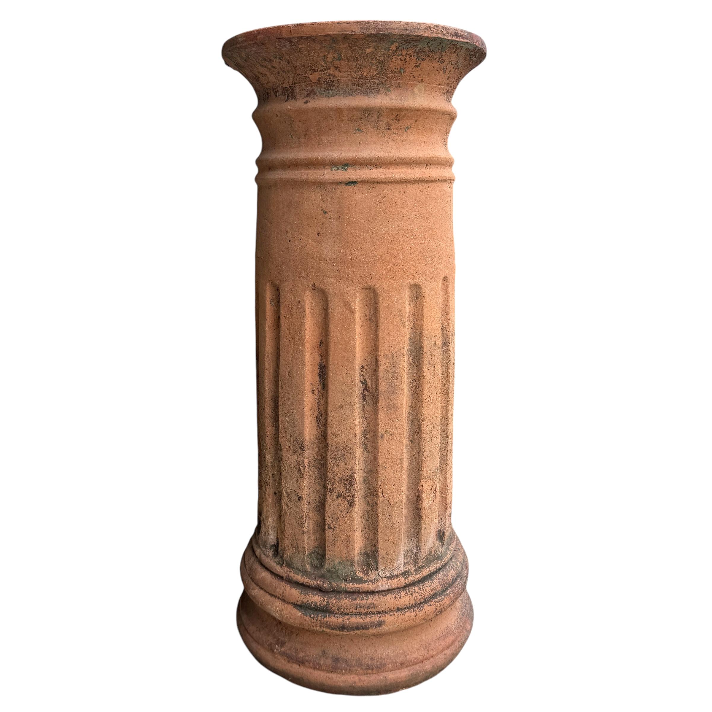 19th Century English Terracotta Chimney Pot 1