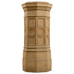 19th Century English Terracotta Pedestal, circa 1860