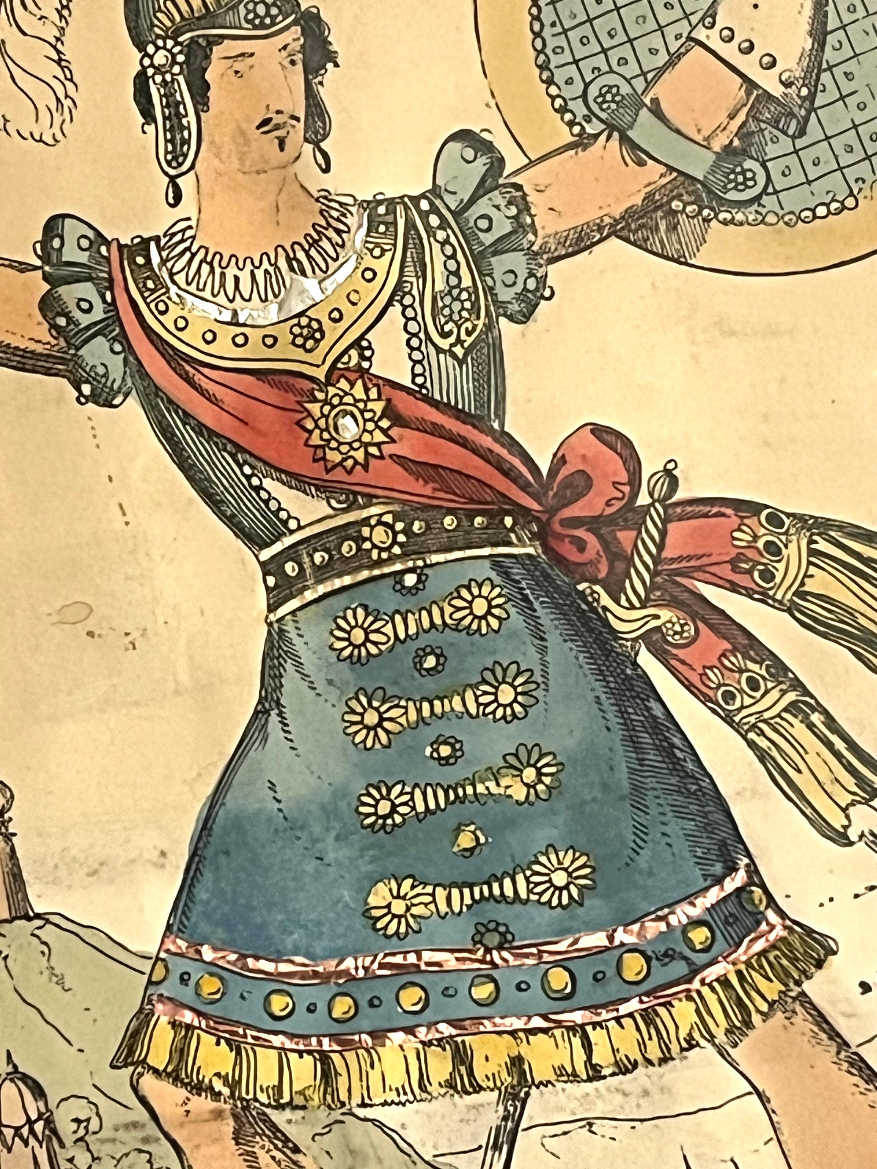 Portrait d'acteur anglais du 19ème siècle imprimé en étain vendu au détail à Saxon et Clemens Bon état - En vente à Atlanta, GA
