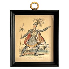 Portrait d'acteur anglais du 19ème siècle imprimé en étain vendu au détail à Saxon et Clemens