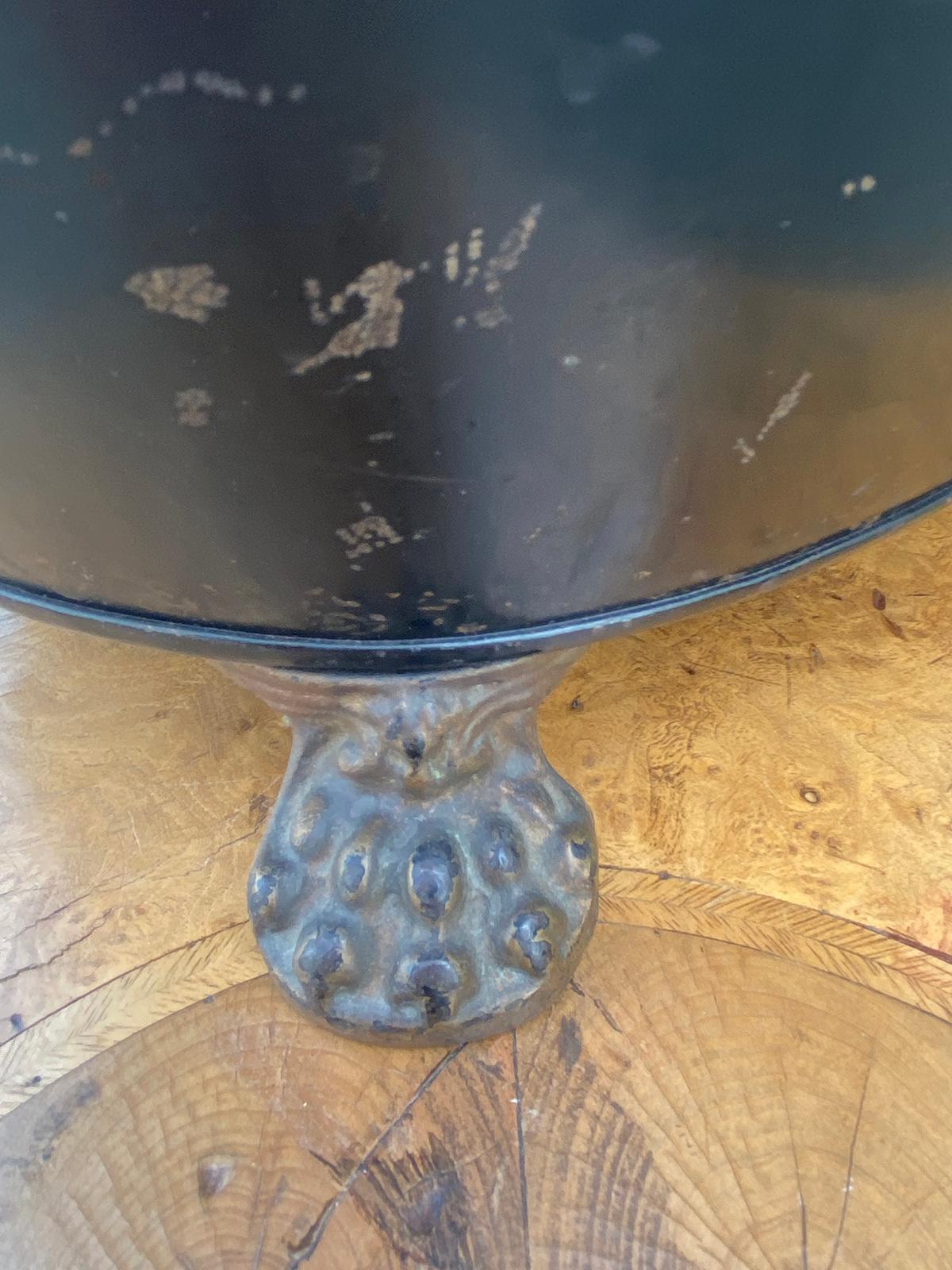 19th Century English Tole Lidded Coal Hod with Lions Head 3