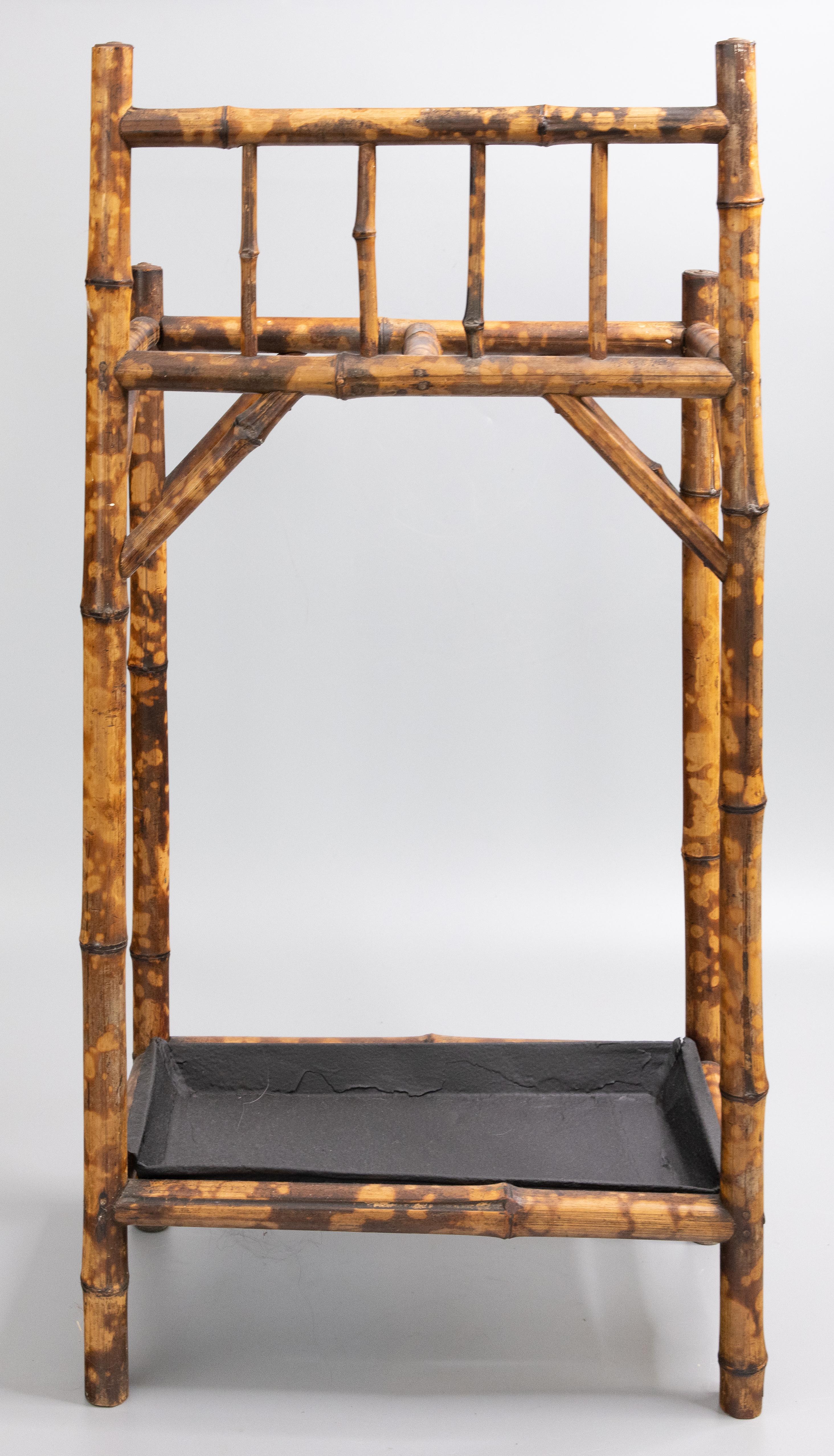 19th Century English Tortoise Bamboo Umbrella Stick Stand In Good Condition In Pearland, TX