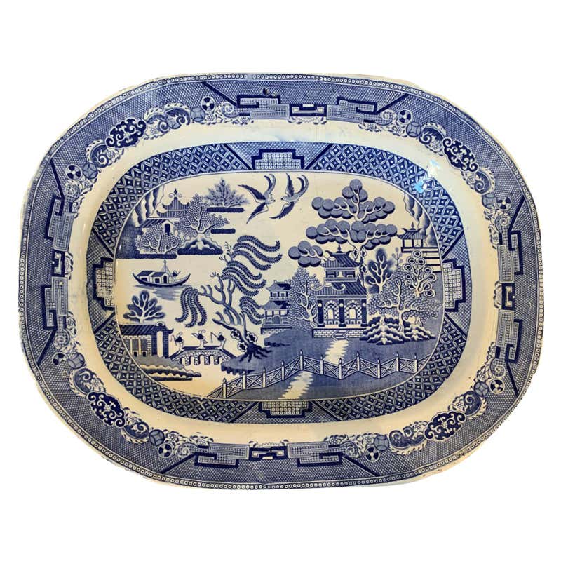 Rare Spode Pearlware Toast Rack, Willow Pattern, circa 1820 at 1stDibs