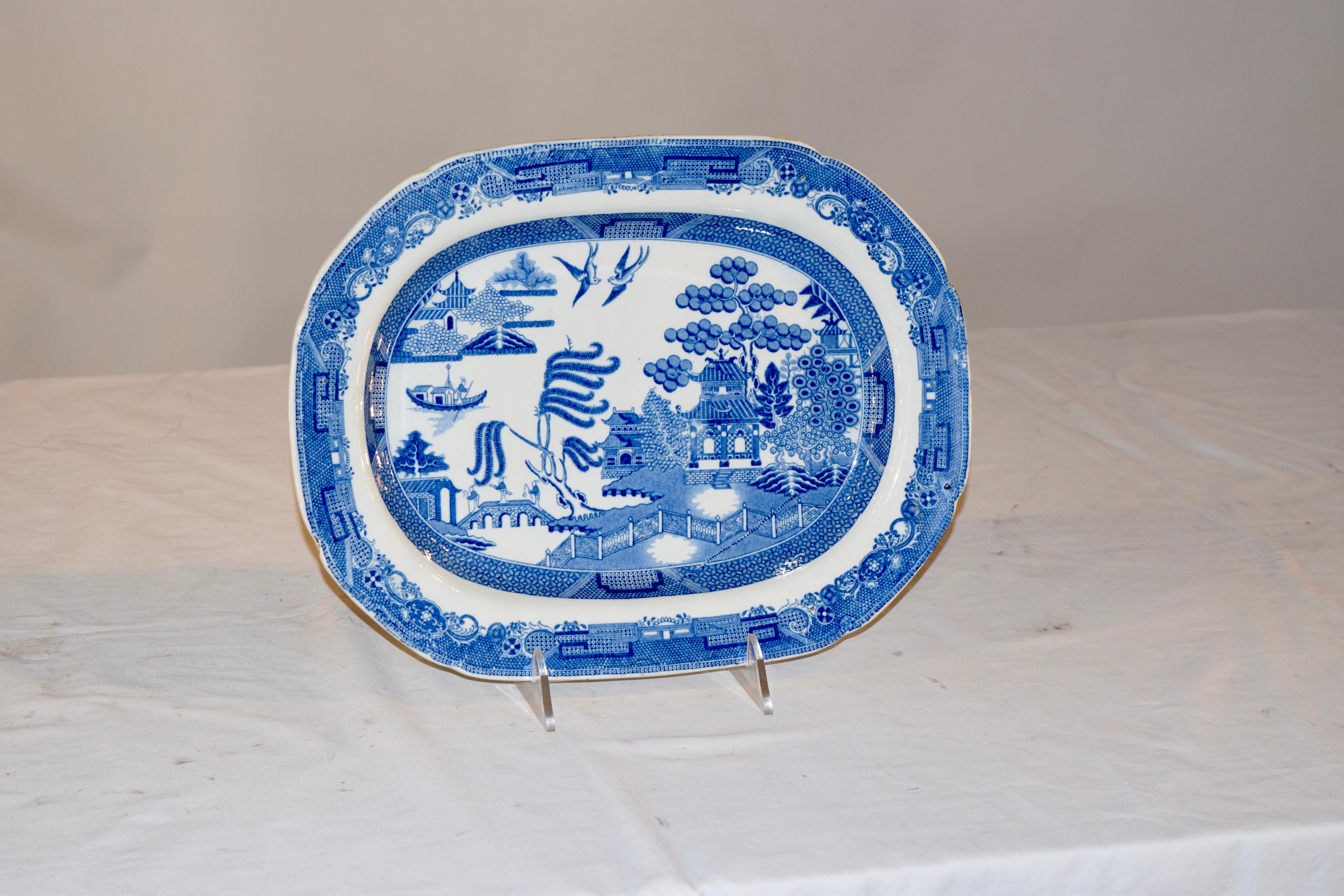 Victorian 19th Century English Transfer Platter For Sale