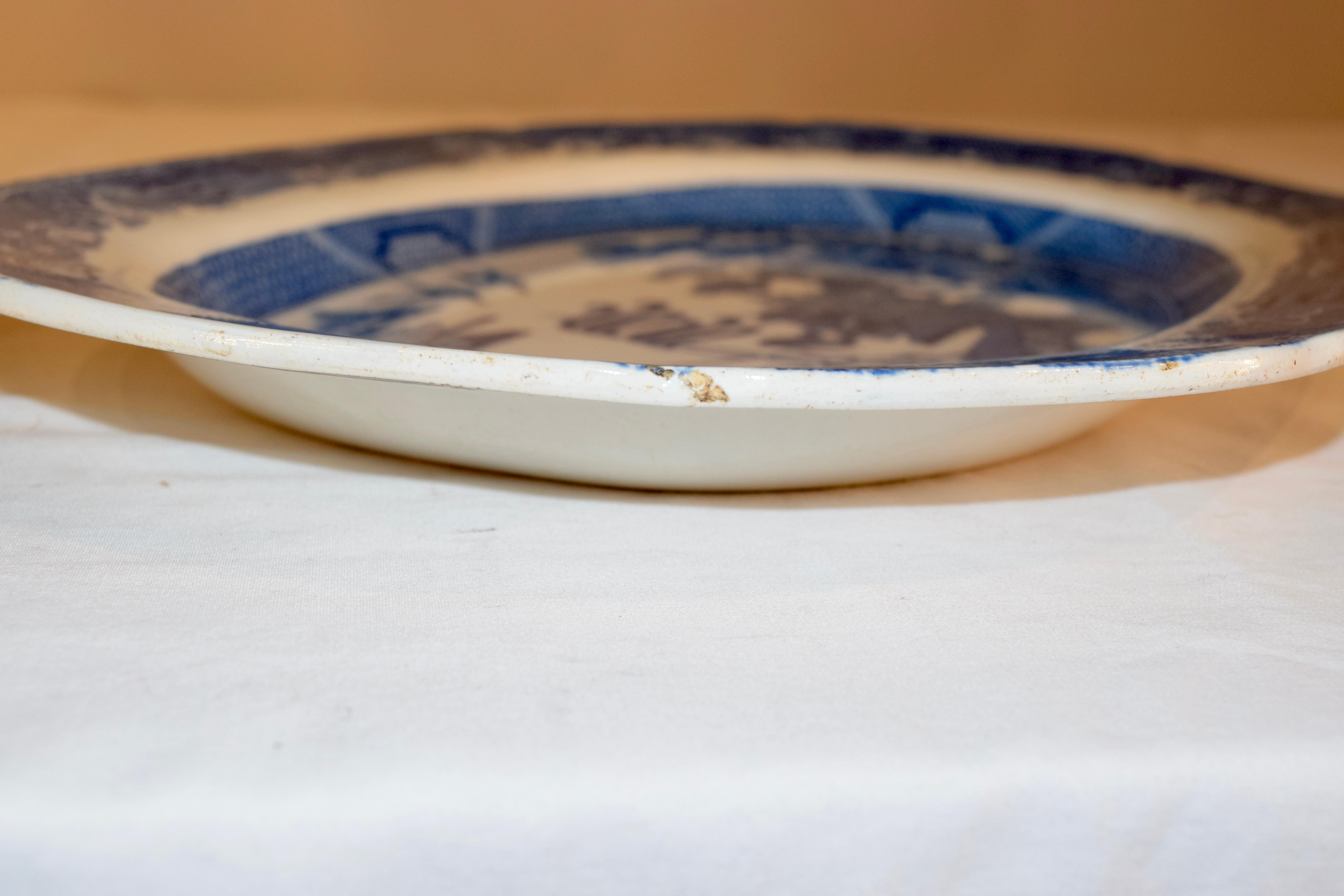 Ceramic 19th Century English Transfer Platter For Sale