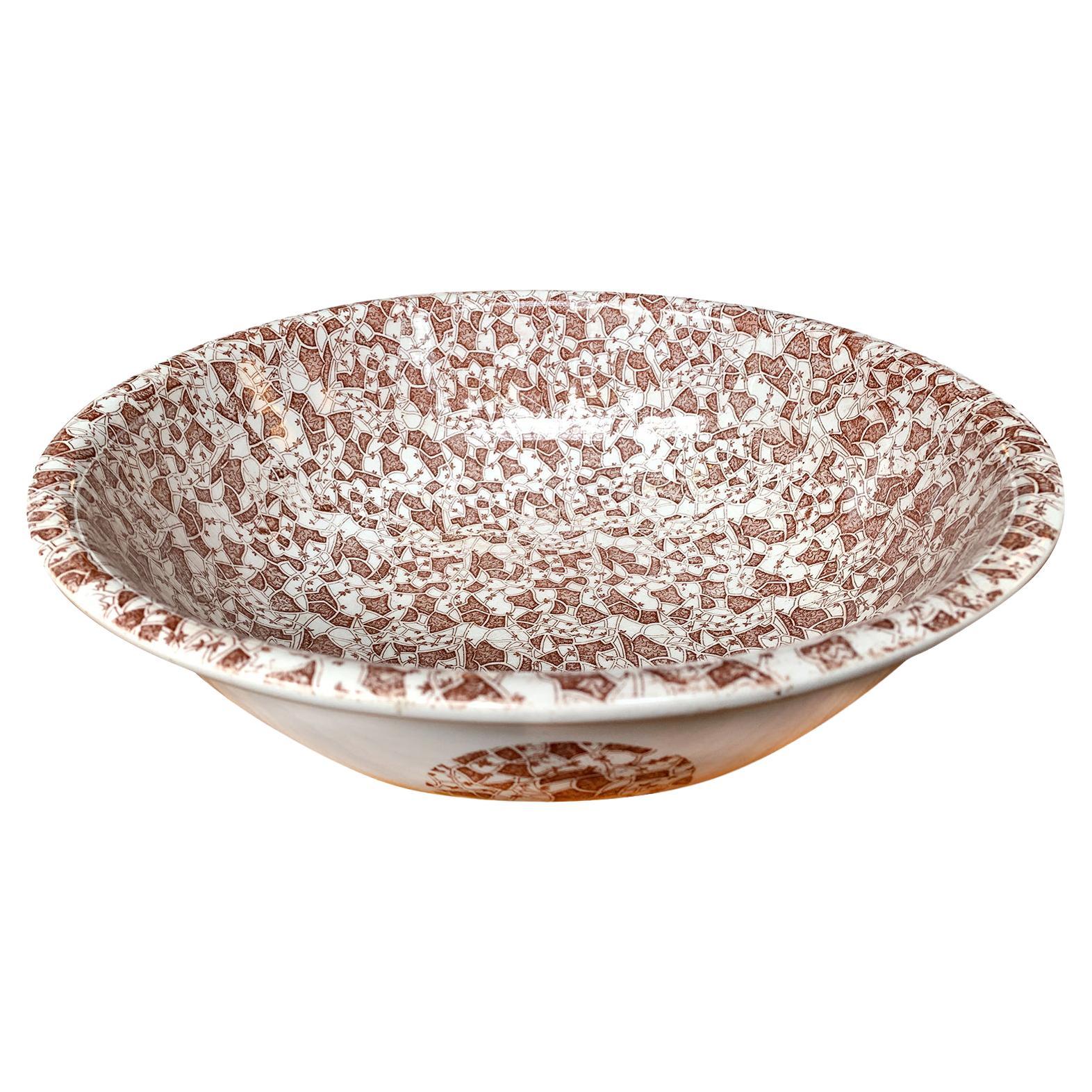 Ciotola inglese del XIX secolo in transferware