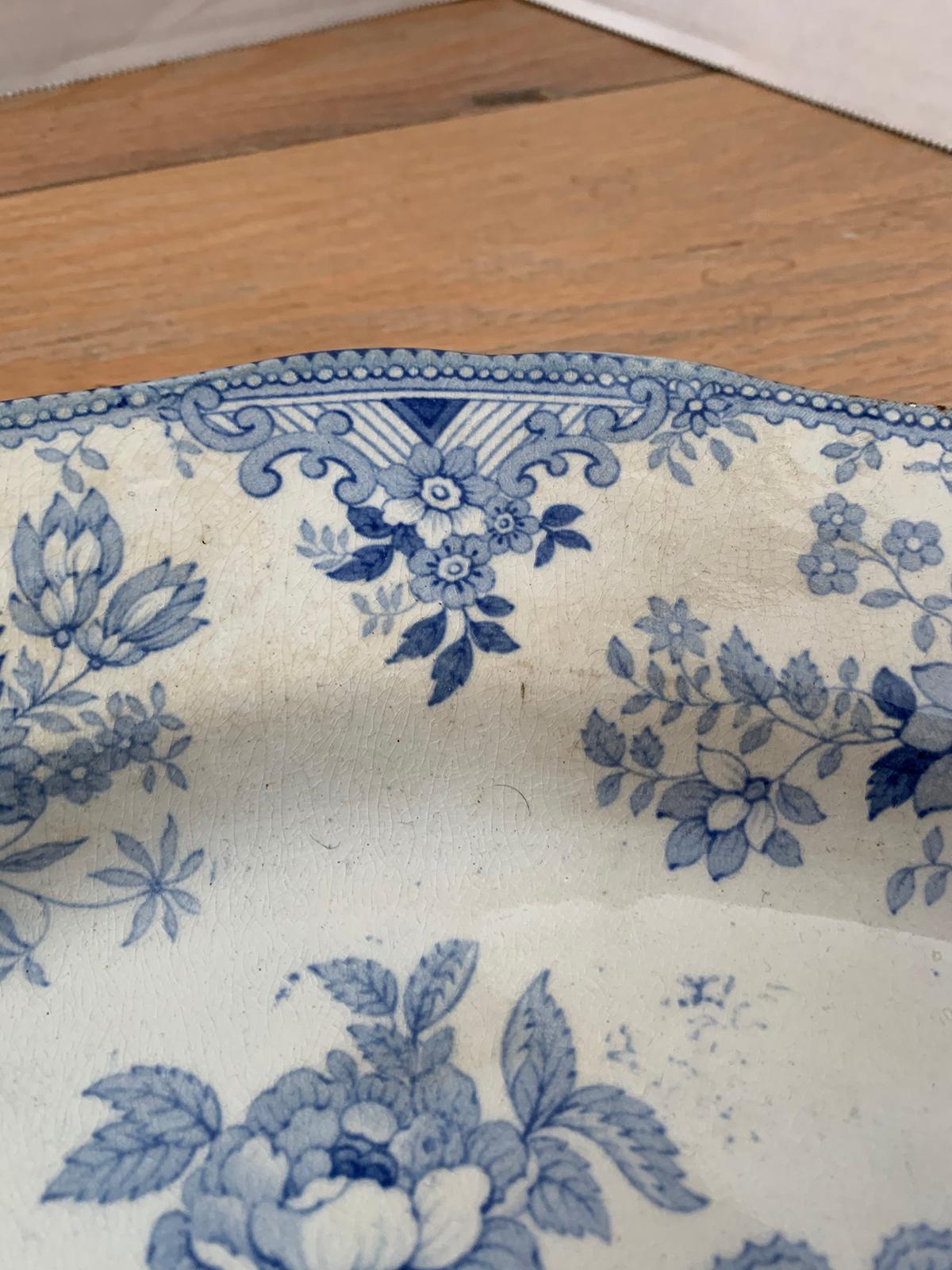 19th Century English Transferware Charger in Asiatic Pheasants Pattern Signed JF For Sale 3