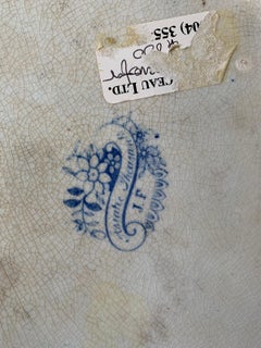 19th Century English Transferware Charger in Asiatic Pheasants Pattern Signed JF