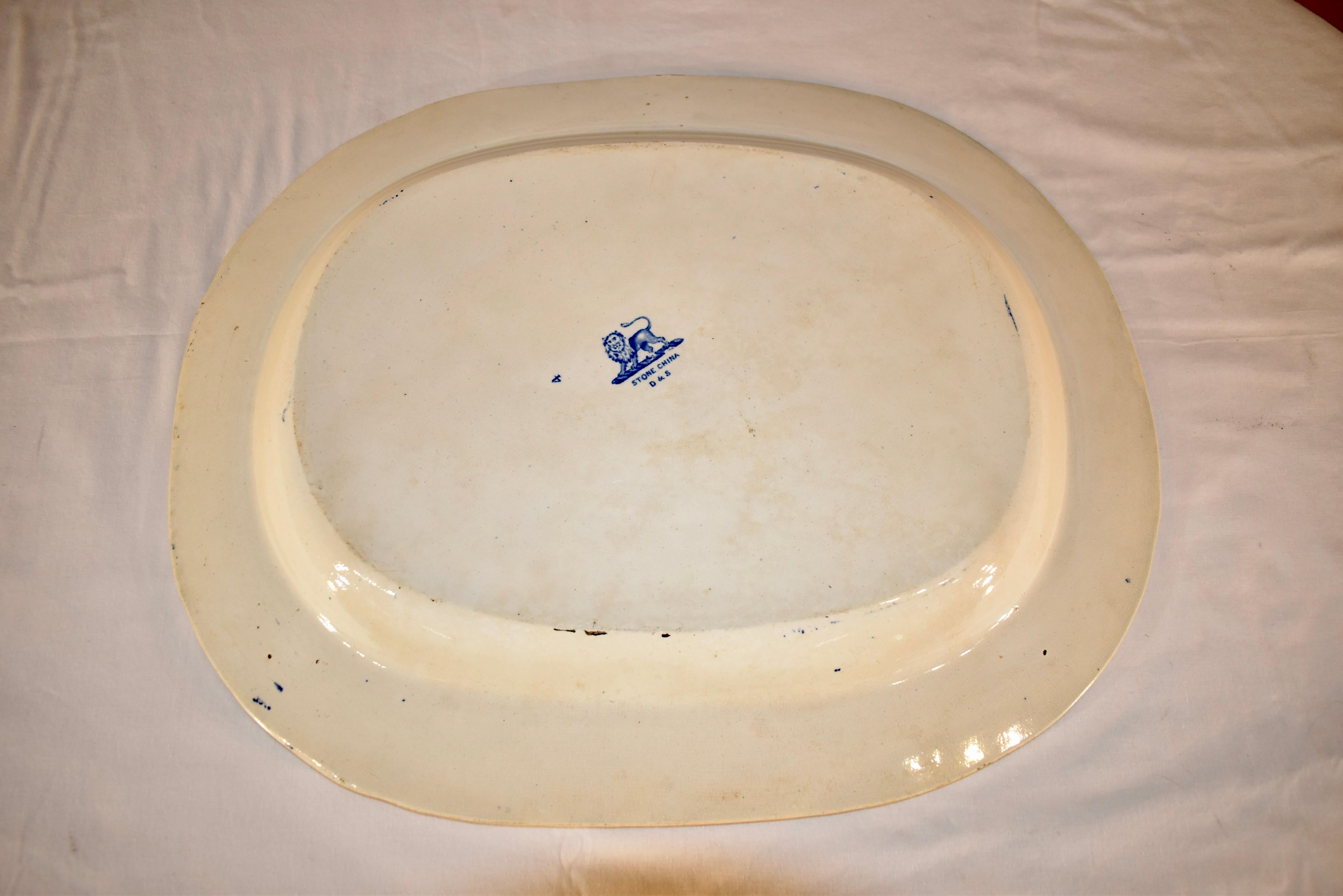19th Century English Transferware Platter For Sale 2