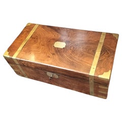 Antique 19th Century English Travel Writing Box/Desk in Mahogany 