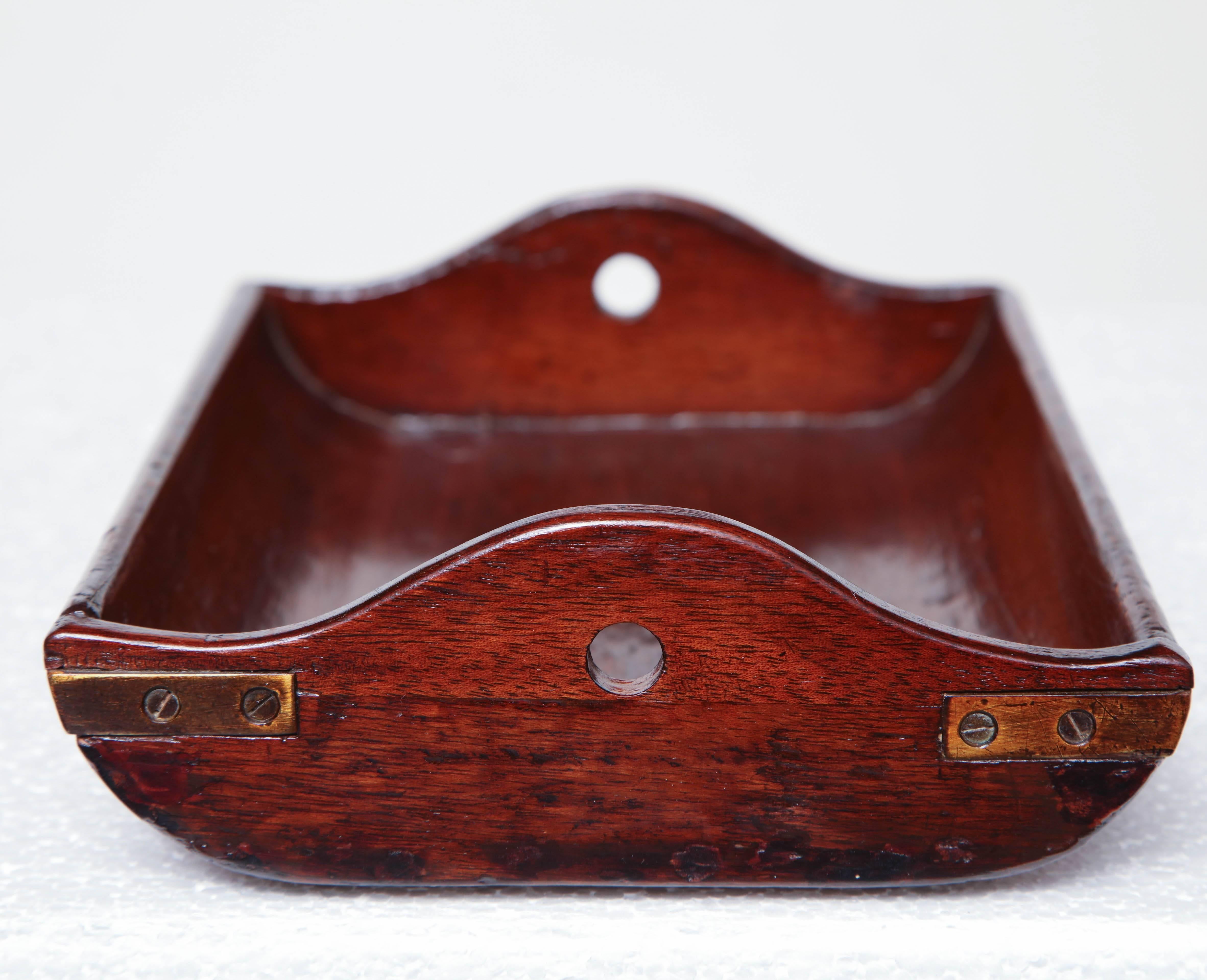 19th century English change tray in mahogany.