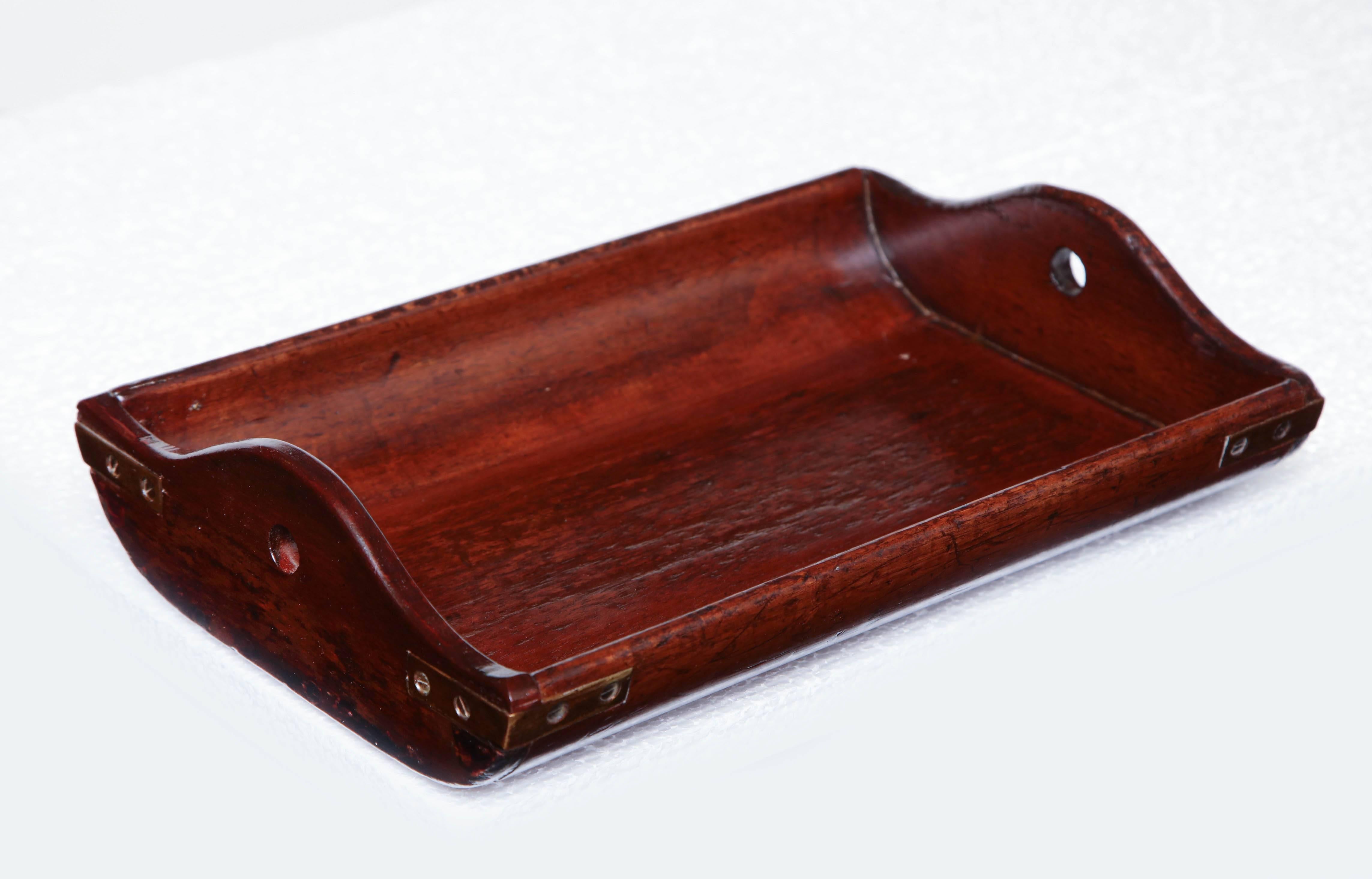 19th Century English Tray in Mahogany 1