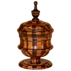 19th Century English Treen Lidded Jar