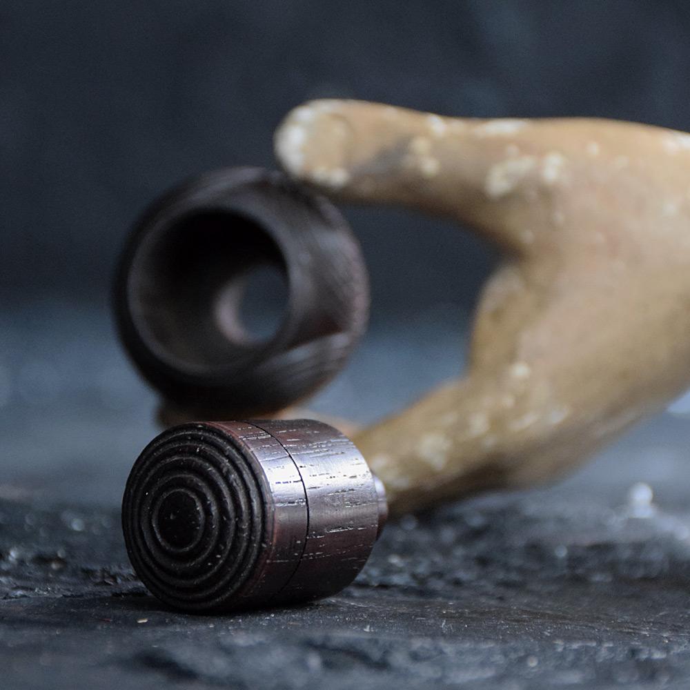 Hand-Carved 19th Century English Treen Puzzle Snuff Box Ball