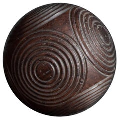 19th Century English Treen Puzzle Snuff Box Ball