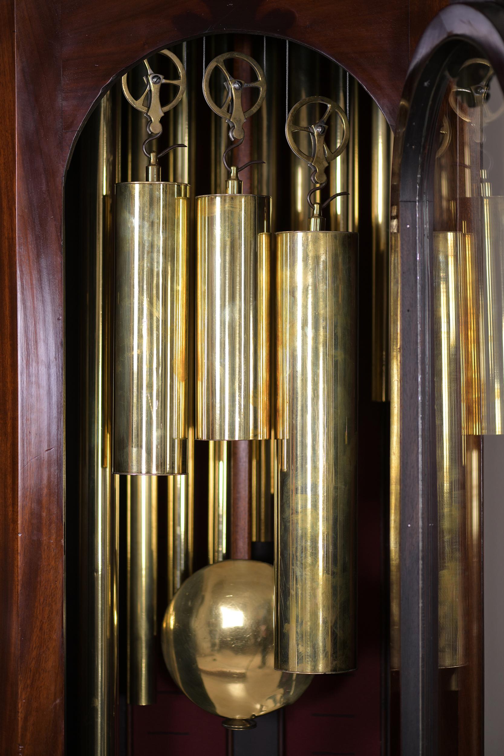 19th Century English Tube Chimer Longcase Clock In Excellent Condition For Sale In Dublin, IE