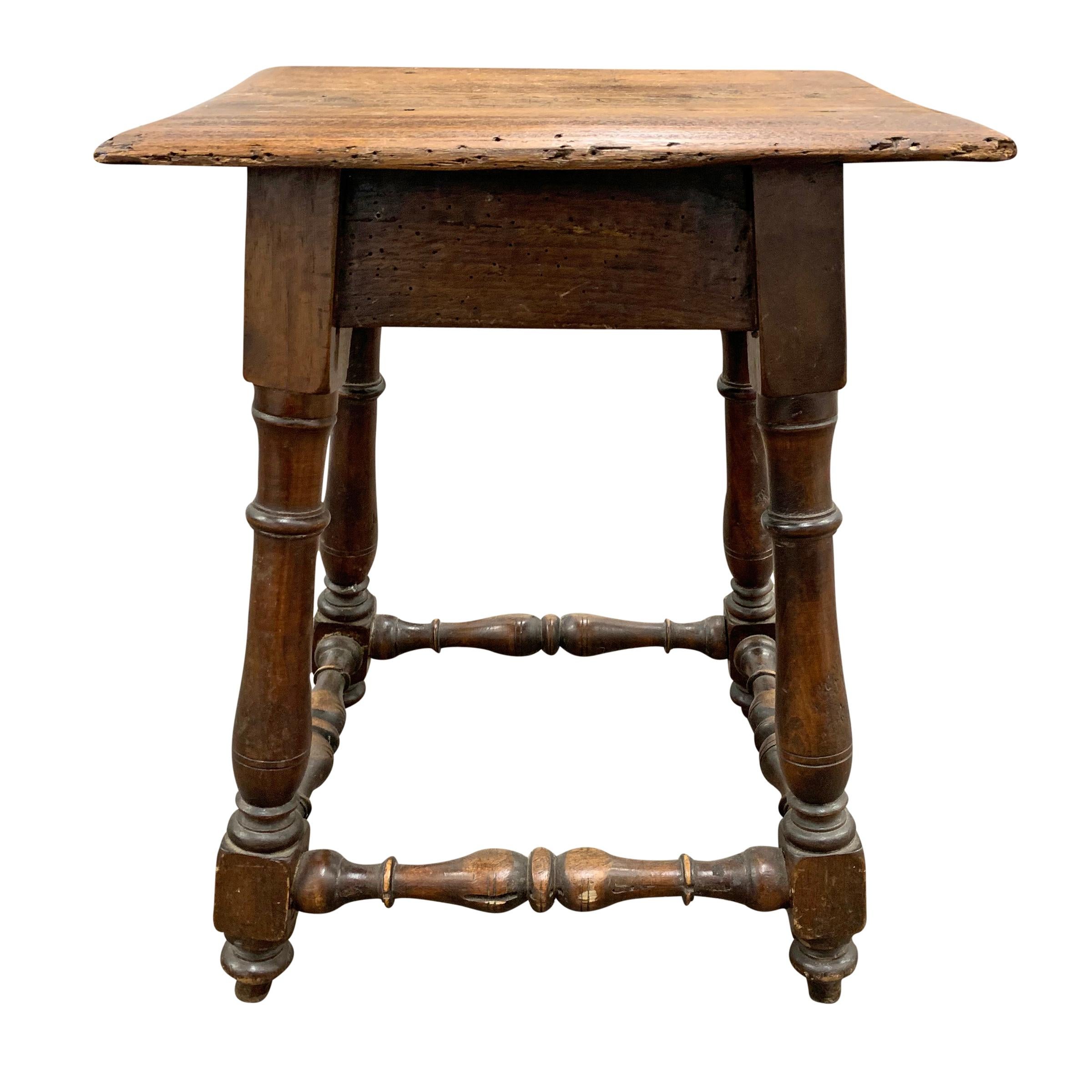 Rustic 19th Century English Turned Pub Stool