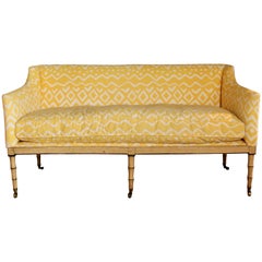 19th Century English Upholstered Sofa or Bench