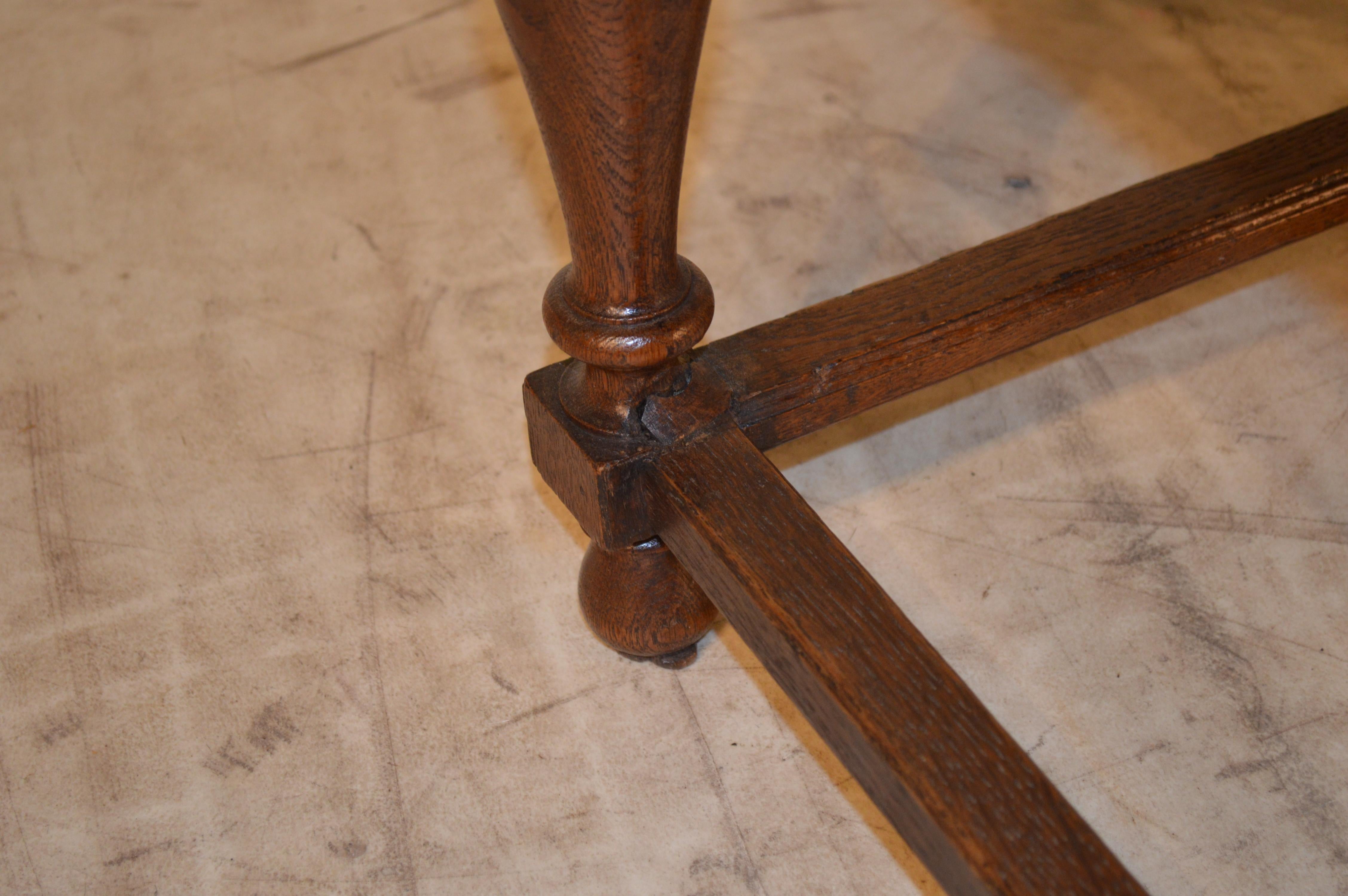 19th Century English Upholstered Stool (Viktorianisch)