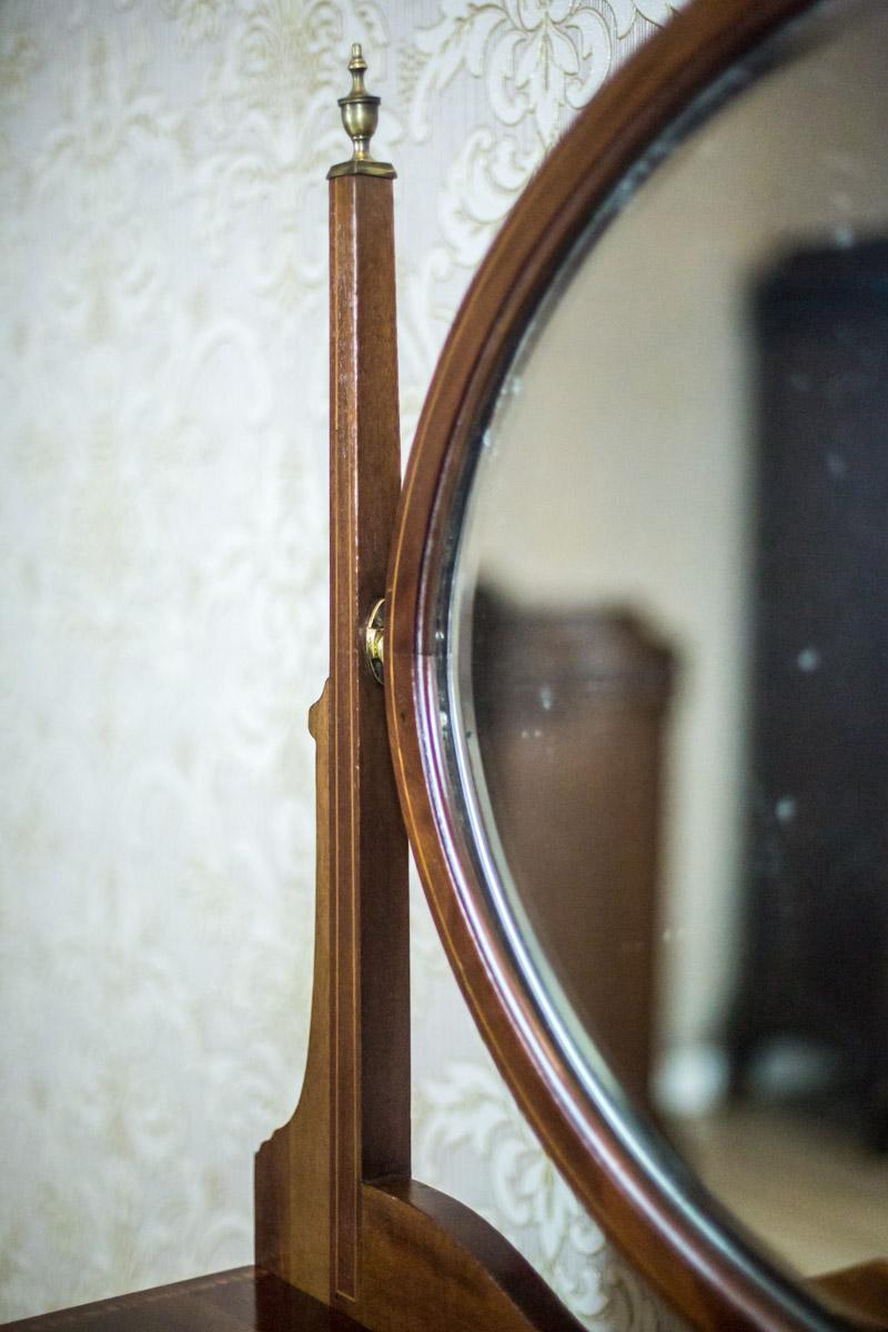 19th Century English Softwood & Mahogany Veneer Vanity Table, Signed Maple & Co. In Good Condition For Sale In Opole, PL