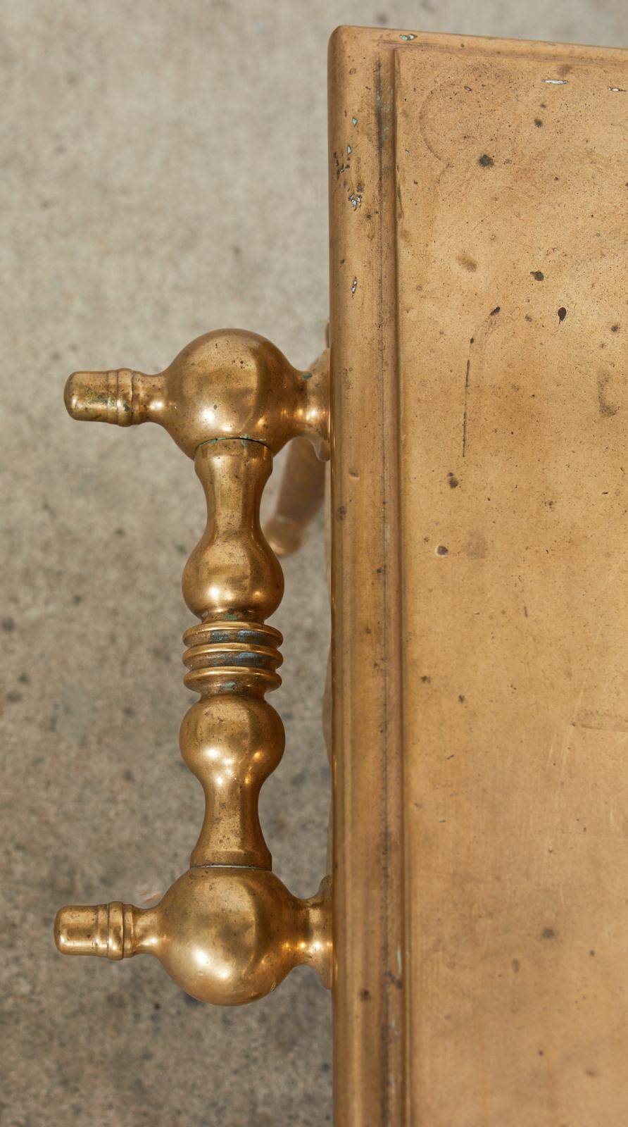 19th Century English Victorian Brass Fireplace Footman Trivet 3