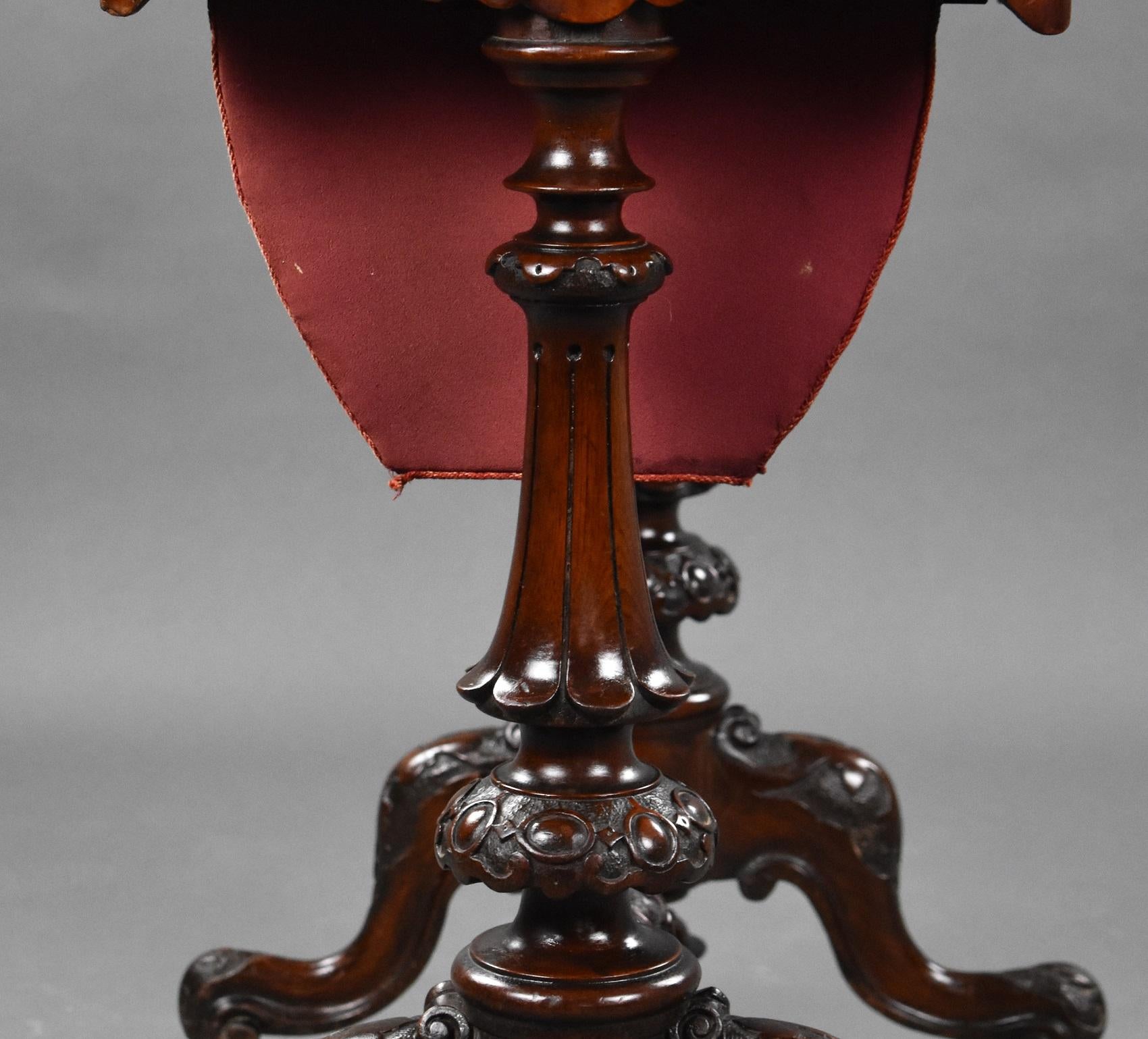 19th Century English Victorian Burr Walnut Games Table For Sale 6