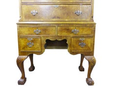 19th Century English Victorian Burr Walnut Chest on Stand