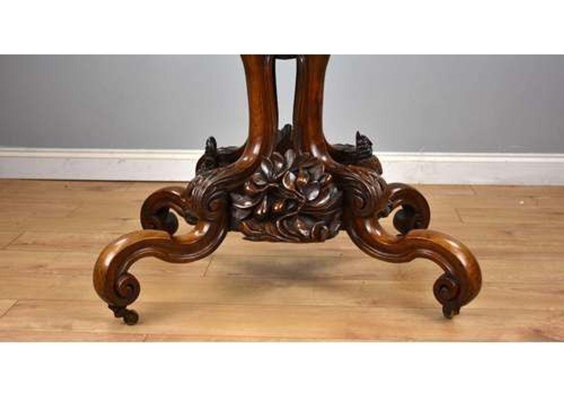 Early Victorian 19th Century, English Victorian Burr Walnut Loo Table For Sale