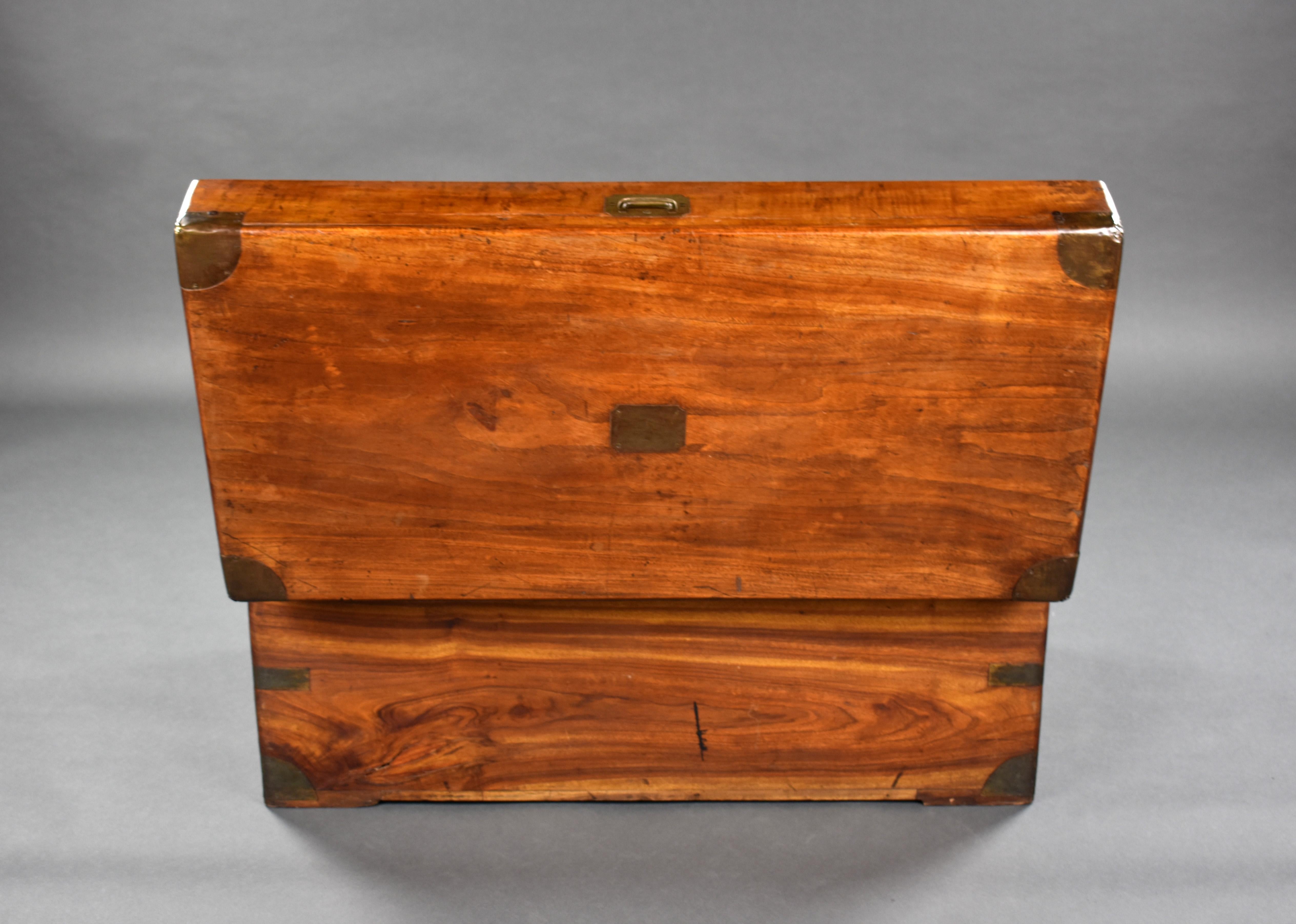 19th Century English Victorian Camphor Wood Trunk 4