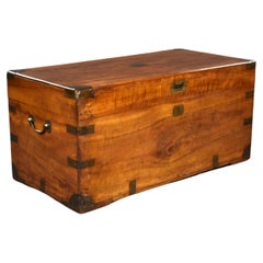 19th Century English Victorian Camphor Wood Trunk