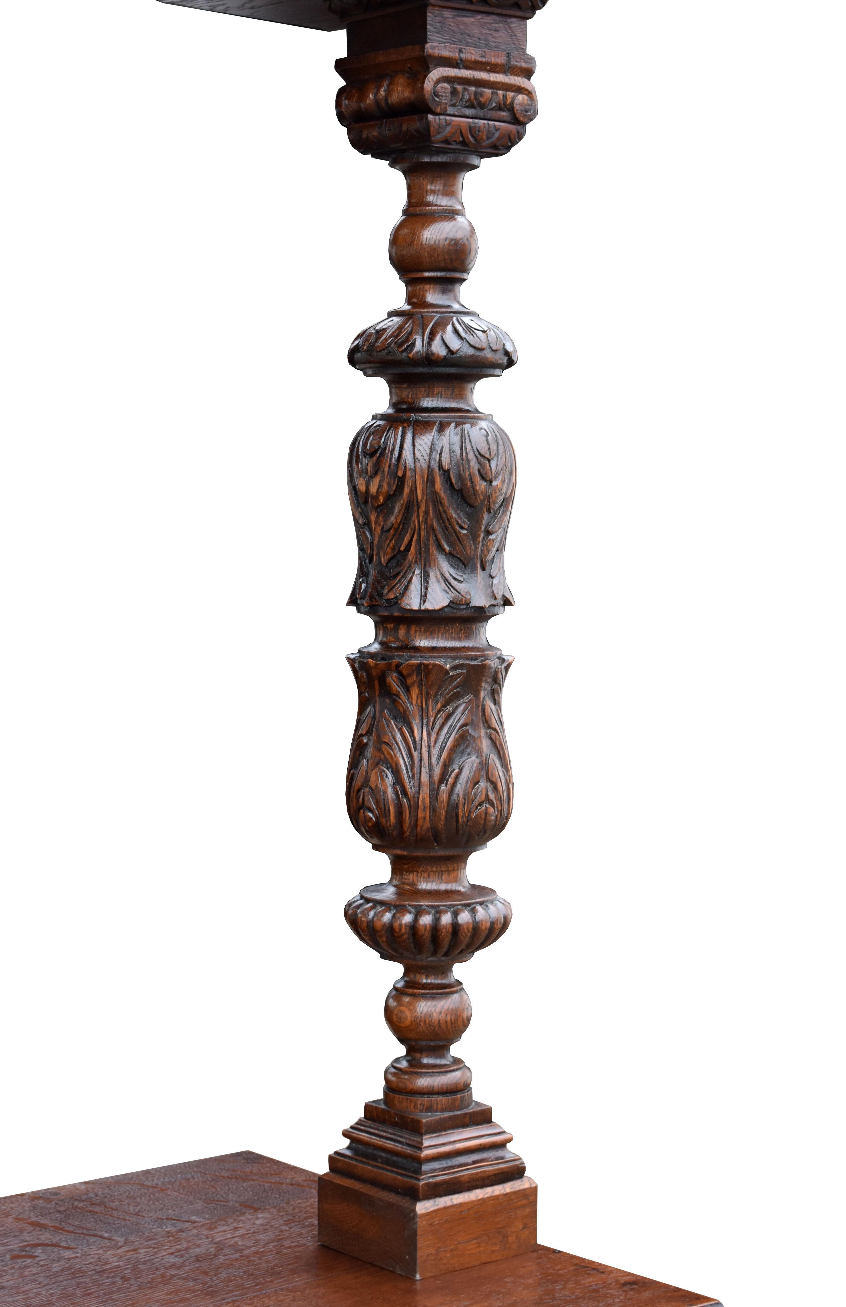 19th Century English Victorian Carved Oak Front and Back Bar 8