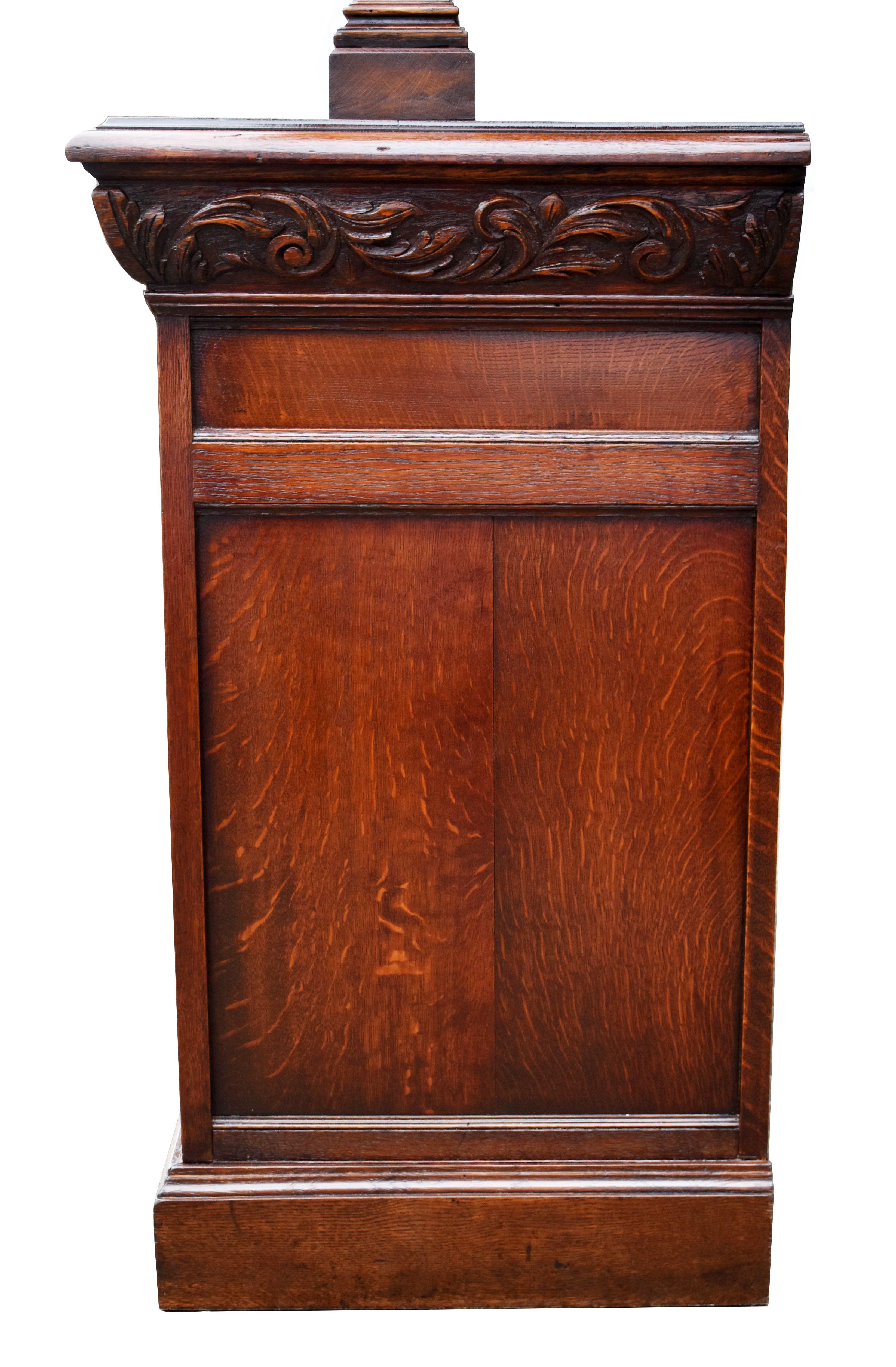 19th Century English Victorian Carved Oak Front and Back Bar 10