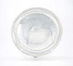 19th Century English Victorian Circular Silverplate Salver