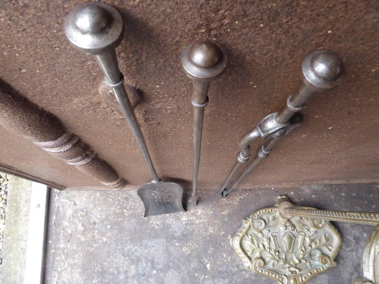 19th Century English Victorian Companion Set or Fireplace Tools 7