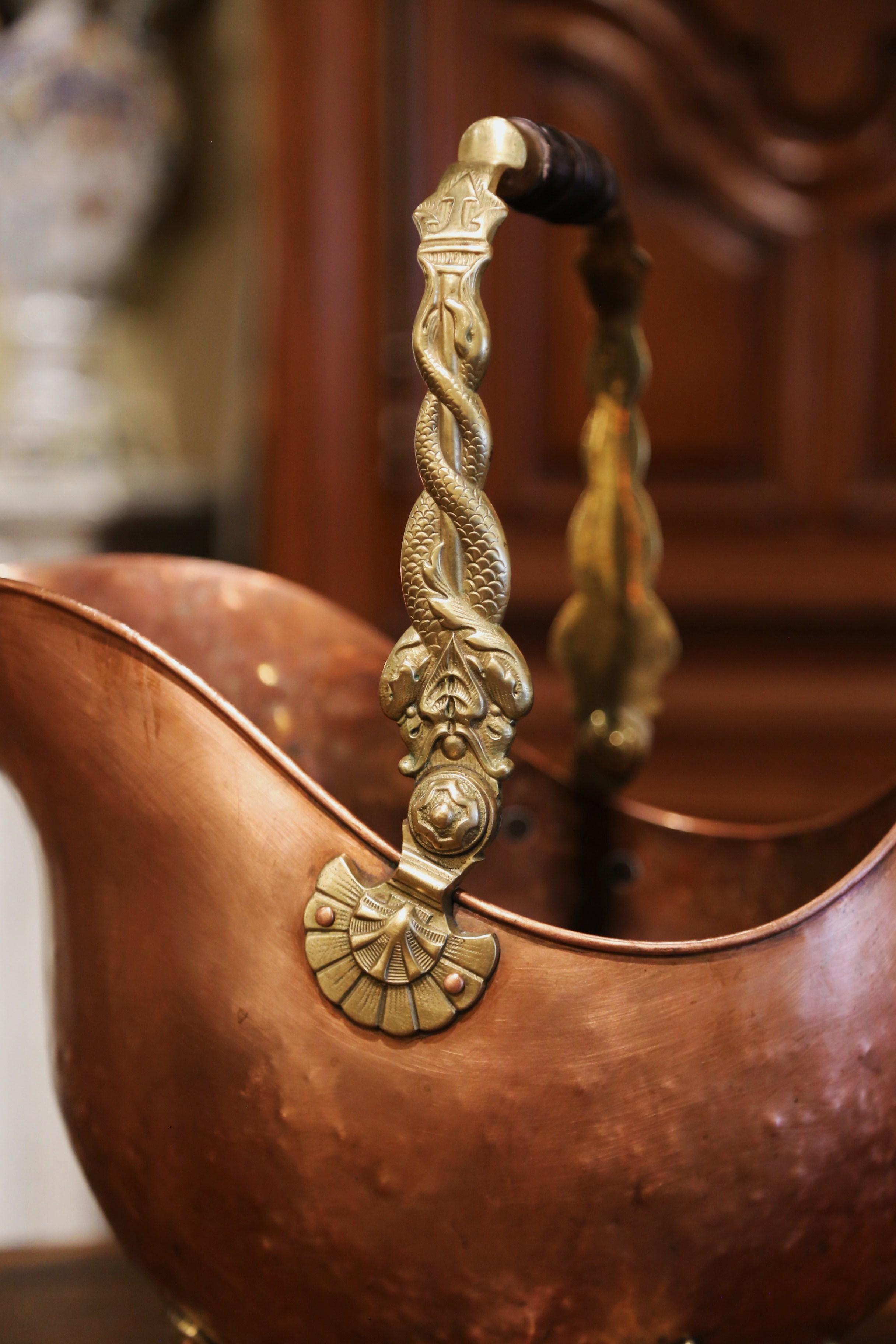 vintage copper coal bucket