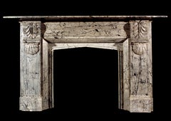 19th Century English Victorian Dove Grey Marble Mantelpiece