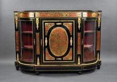 19th Century English Victorian Ebonised Boulle Marquetry Credenza