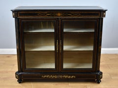 19th Century English Victorian Ebonised Pier Cabinet