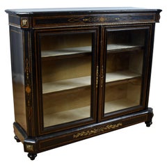 19th Century English Victorian Ebonised Pier Cabinet