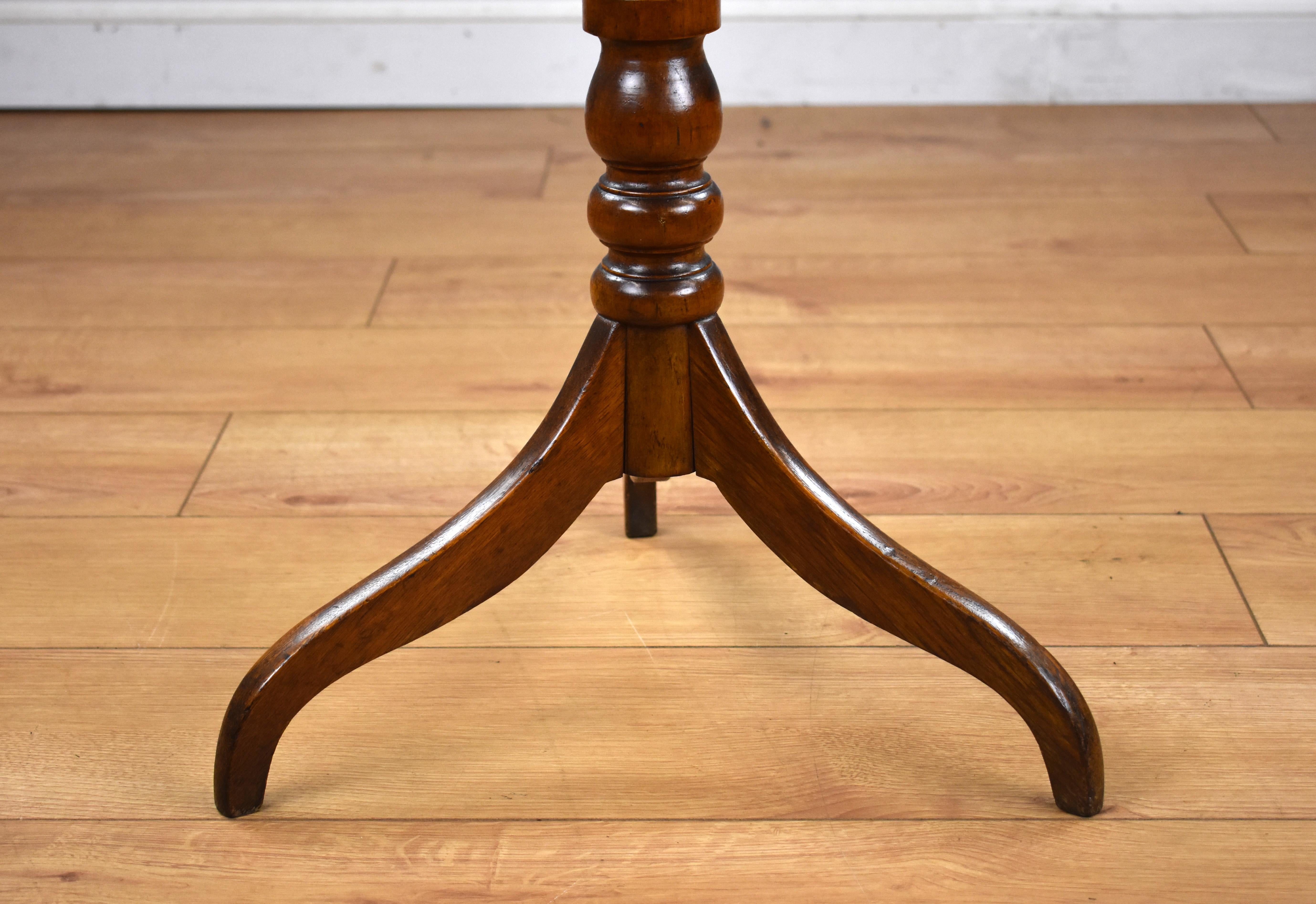 19th Century English Victorian Elm Occasional Table 1