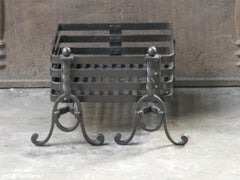 19th Century English Victorian Fireplace Grate or Fire Basket