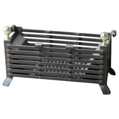 19th Century English Victorian Fireplace Grate or Fire Basket