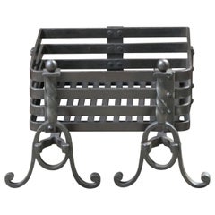 Antique 19th Century English Victorian Fireplace Grate or Fire Basket