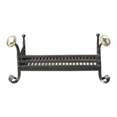 Antique 19th Century English Victorian Fireplace Grate or Fire Basket