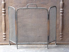 19th Century English Victorian Fireplace Screen or Fire Screen