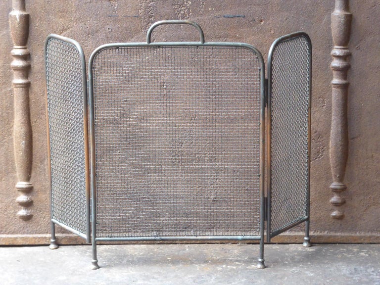 19th Century English Victorian Fireplace Screen or Fire Screen For Sale