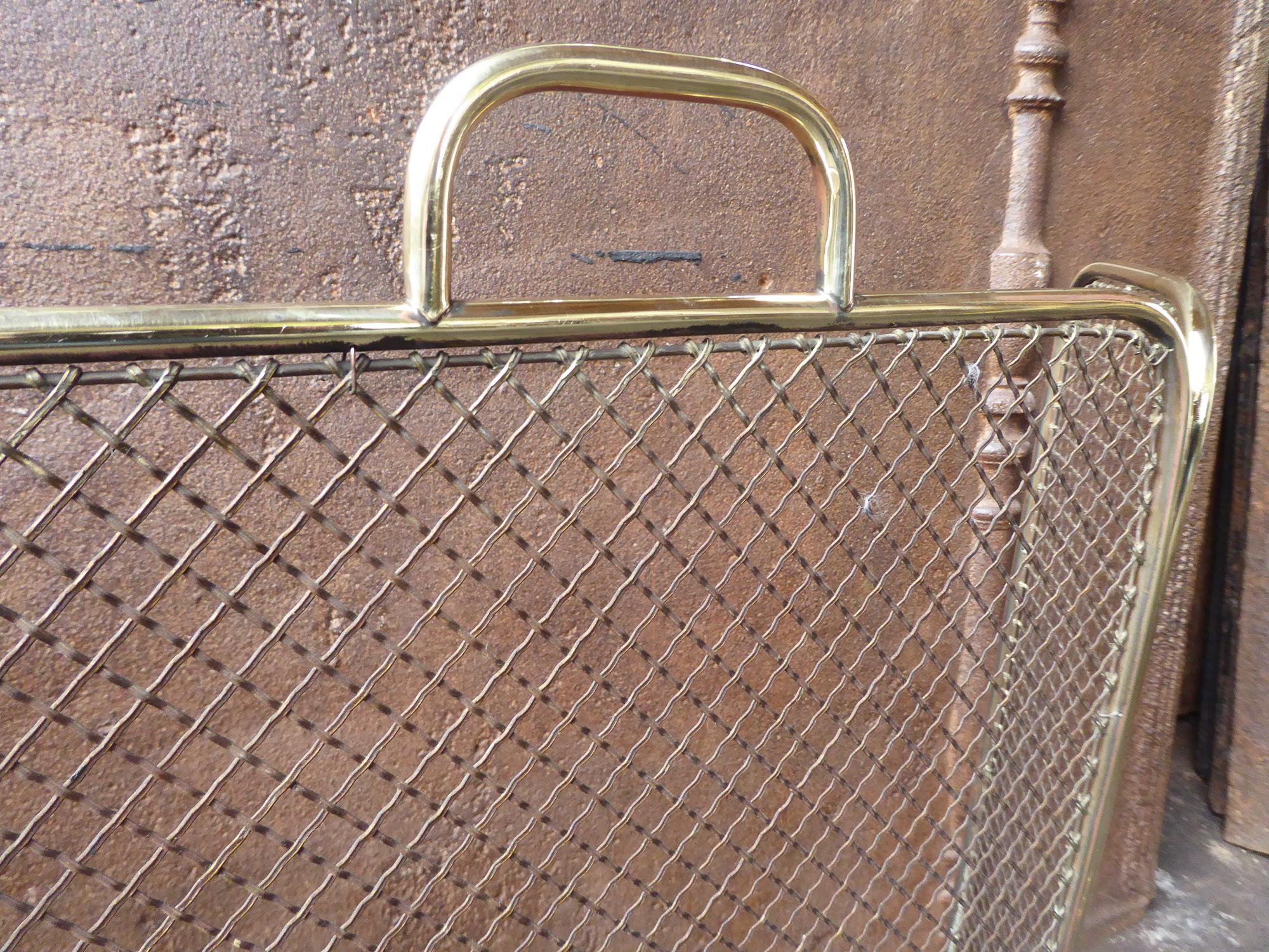 Polished 19th Century English Victorian Fireplace Screen or Fire Screen