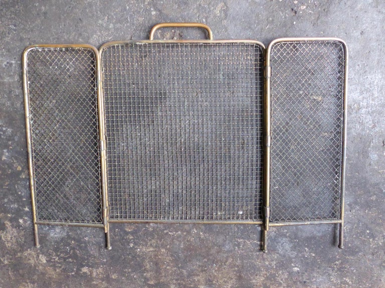 19th Century English Victorian Fireplace Screen Or Fire Screen At