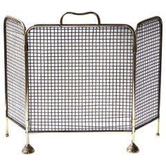 19th Century English Victorian Fireplace Screen or Fire Screen